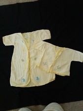 Vintage 2 piece baby/toddler yellow layette set