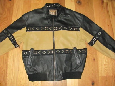 Authentic Adler since 1955 Native Design Black Tan Leather Authentic Adler since 1955 Native Design Black Tan Leather