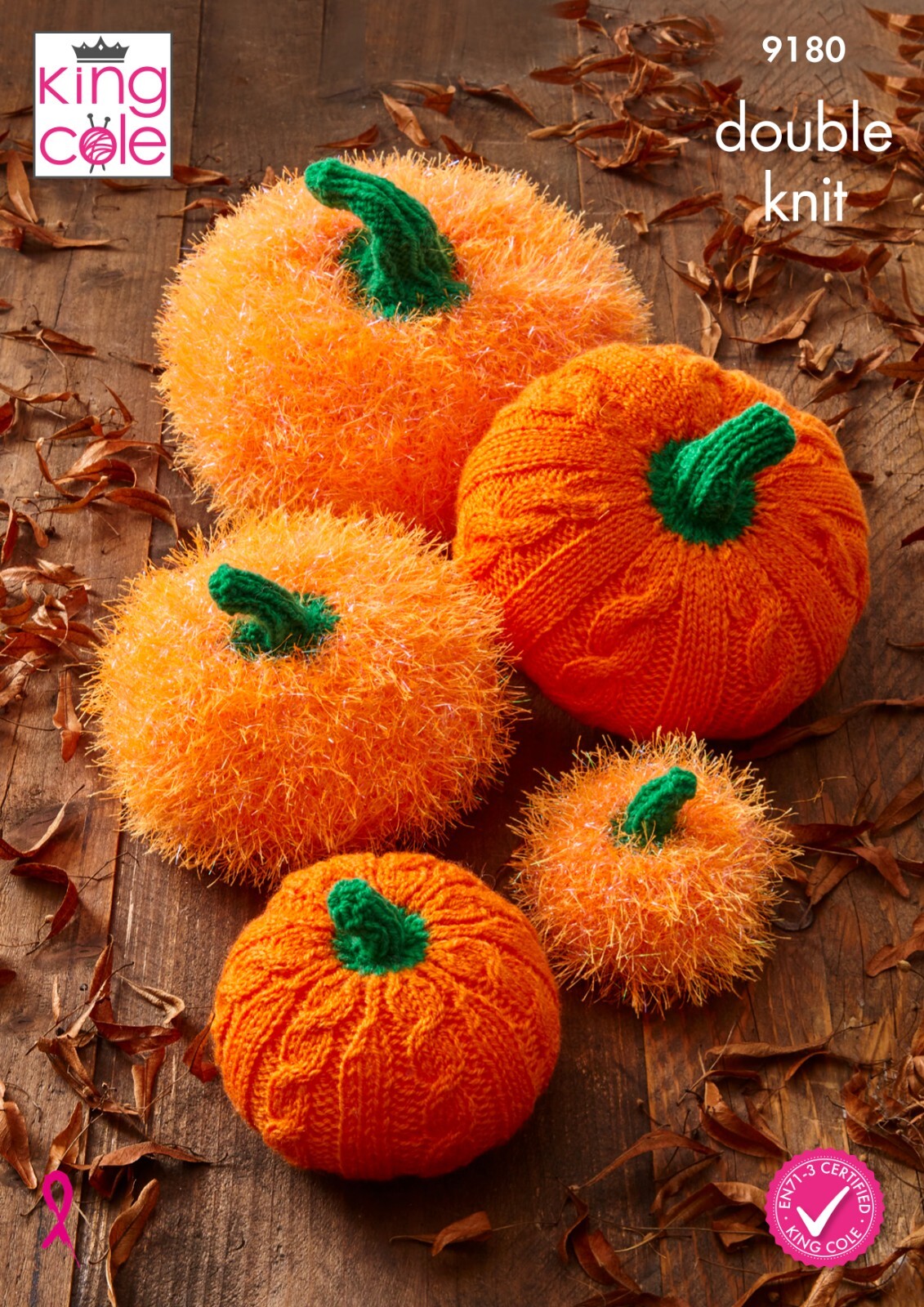 KING COLE PATTERN 9180. HALLOWEEN PUMPKIN STACK.