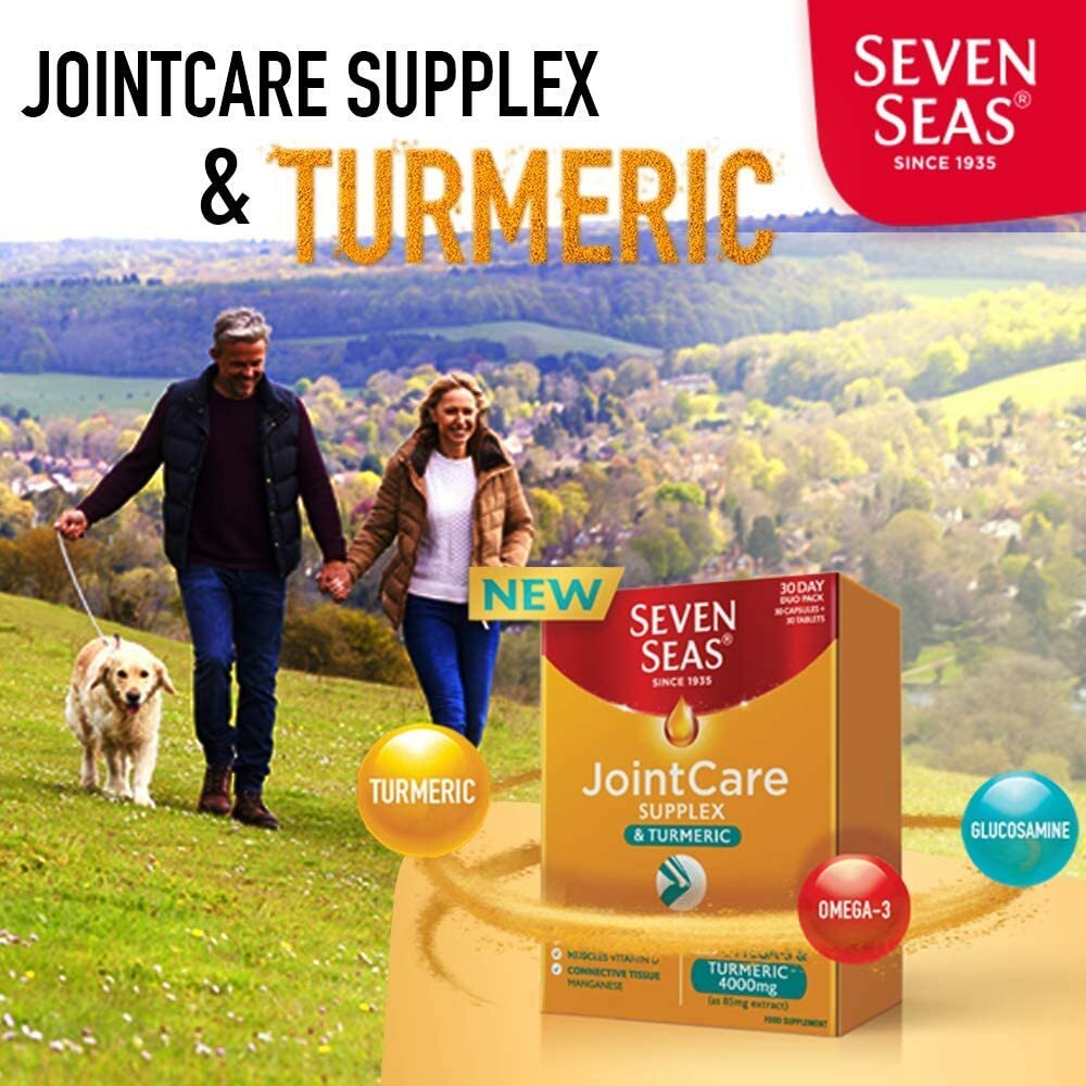Seven Seas Joint Care Supplex and Turmeric with Glucosamine, Omega3 60