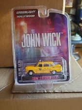 1:64 Greenlight HOLLYWOOD 33 JOHN WICK 1974 Checker Taxi Cab NIP