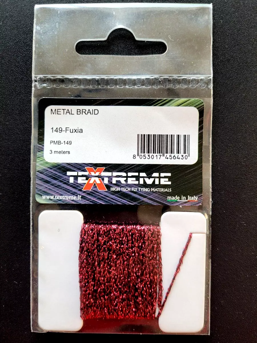 METAL BRAID - FUXIA - 0.5mm - 3M - Textreme - Fly Tying Material - JIG -  NEW!