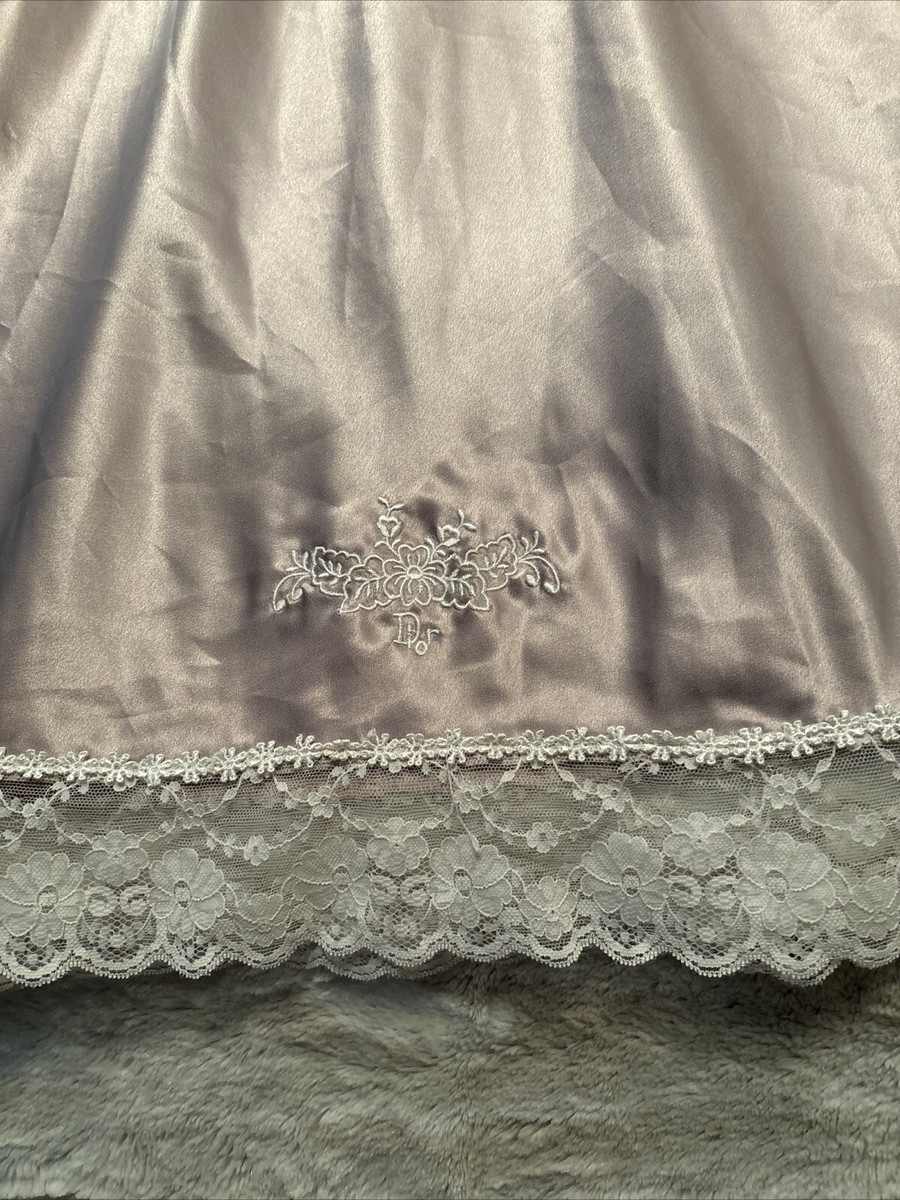 Vintage Christian Dior Saks 5th Ave Beige Lace Shiny Half Vintage Christian Dior Saks 5th Ave Beige Lace Shiny Half