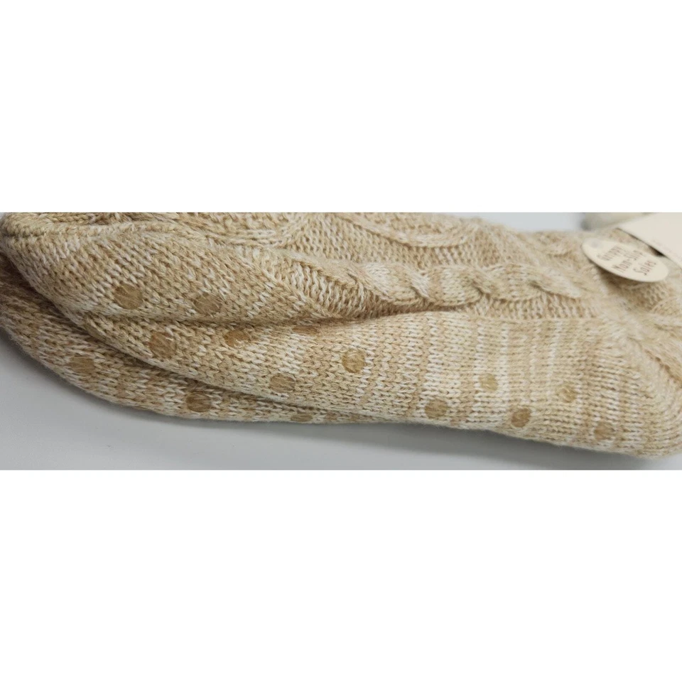 NUEVO Calcetines difusos tejidos con cable forrados de lana de peluche enriquecidos con manteca de karité natural Foto 3 de 4