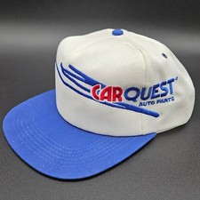 Vintage Carquest Snapback Trucker Hat K Products Ball Cap White Blue USA Made