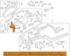 GM OEM 11-19 Cascada Fender Structural Components Rails-Front Reinf 13327821