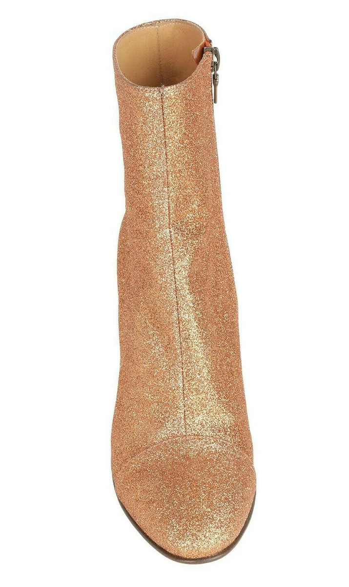 DRIES VAN NOTEN GLITTER ANKLE MID SHAFT BOOTIES Sz. 8US 38EU NEW