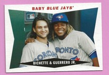 2020 Topps Archives 1960 Combo Card 60CC-GB Blue Jays Bichette & Guerrero