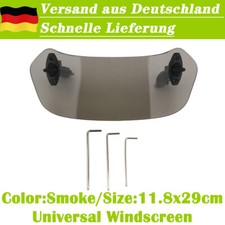 Einstellbar Windschild Windschutzscheibe Clip On Motorrad Spoiler Universal ABS
