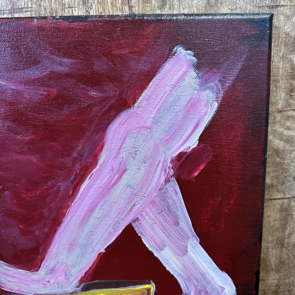 Religious Biblical Oil Painting Foot Washing Expressionism Abstract 16”Wx12”H - Image 4 of 4