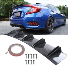 For Honda Civic Si LX EX Rear Bumper Diffuser Shark 5-Fins Spoiler Lip Splitter