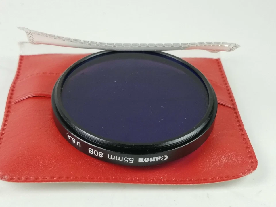 Canon USA 55mm Glass Camera Lens 80B Blue Filter - Image 3 of 4