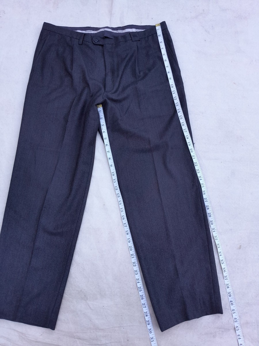 Burberry London Pants Mens 40 in Dark Grey Pleated Trousers
