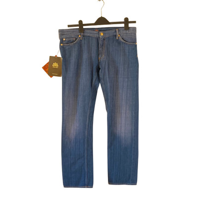BNWT SHARKAH Chakra Women's Blue Straight Leg Stretchy Denim Cotton Jeans 32 