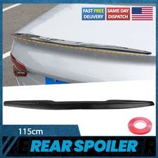 45" 115cm Universal Car Rear Roof Lip VStyle Spoiler Tail Trunk Wing Closs Black