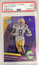 MALIK NABERS 2023 BOWMAN U CHROME #74 PURPLE 373/399 PSA 9