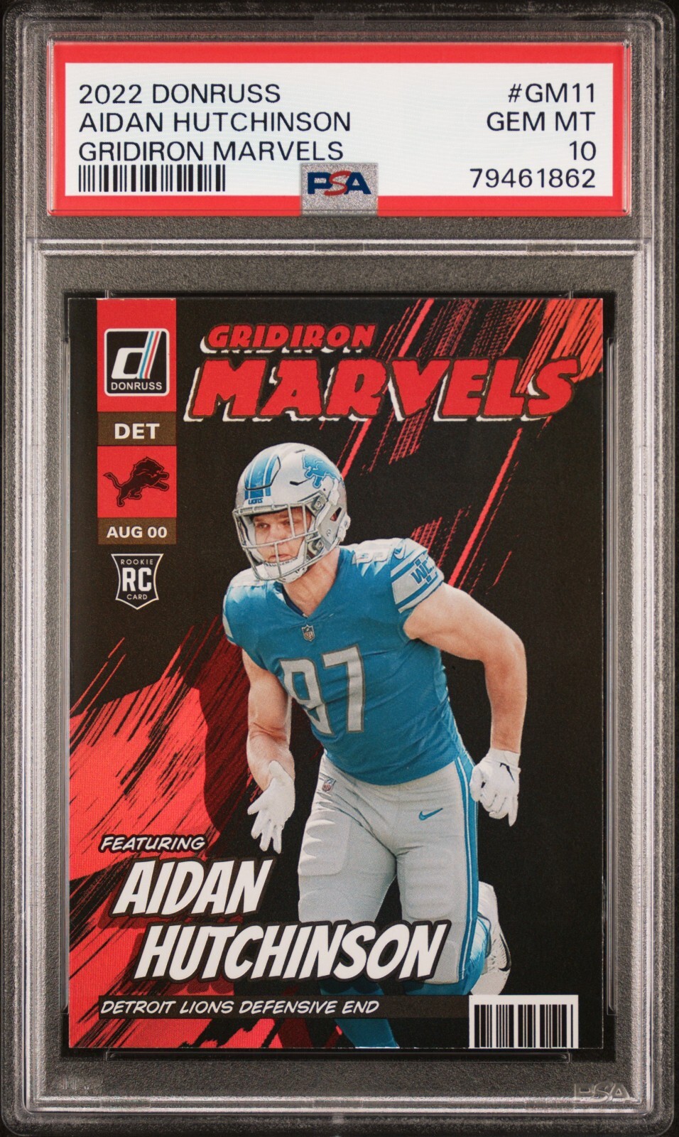 Aidan Hutchinson Panini Donruss Gridiron Marvels #GM11 Base