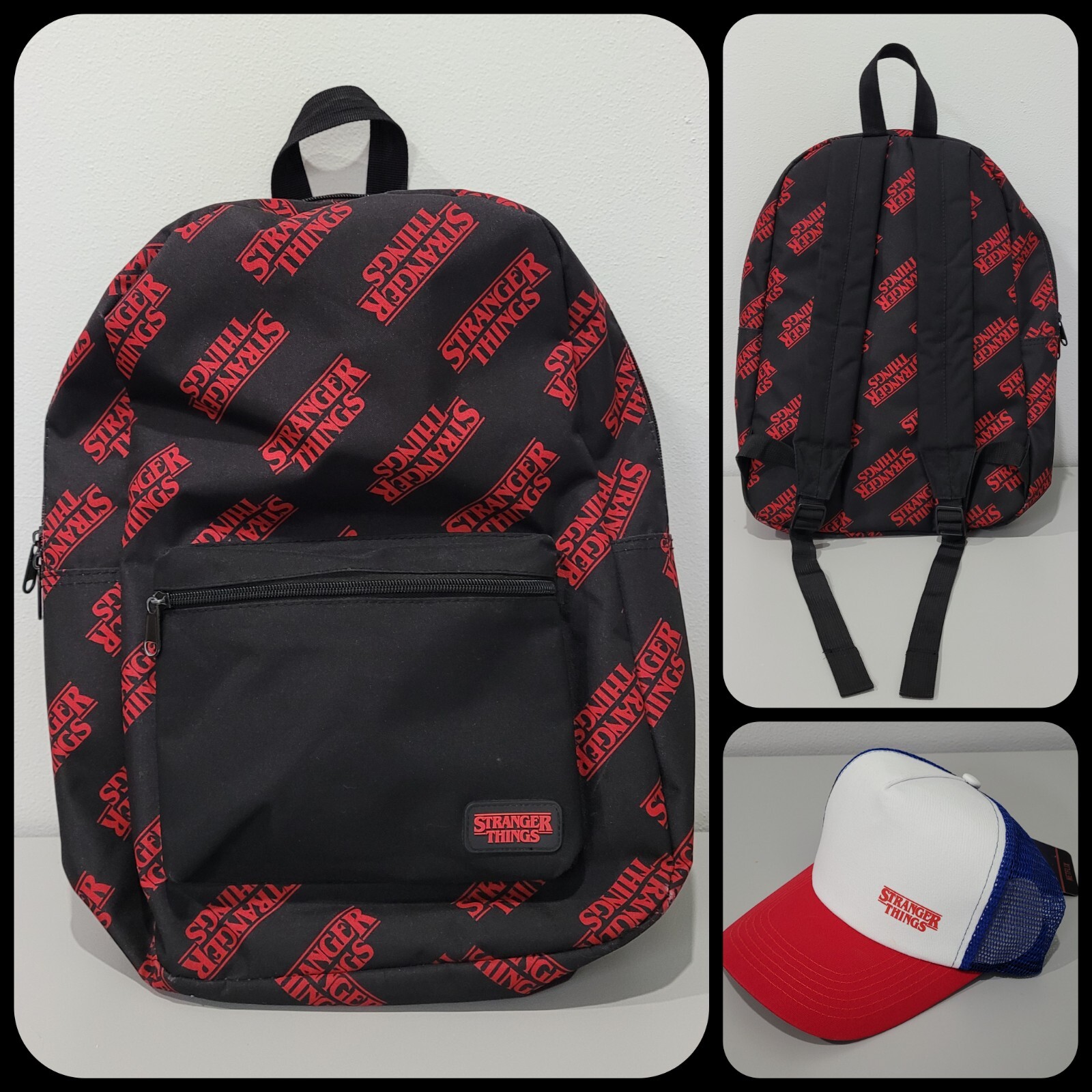 Stranger Things Loungefly Backpack LOGO Print Red… - image 2