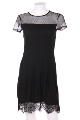 H&M DIVIDED Dress Lace Keyhole D 34 black
