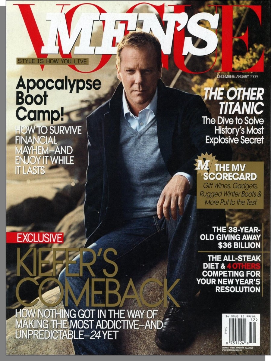 Men's Vogue - 2008, December - Kiefer Sutherland, The Lusitania