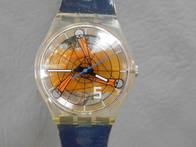 SWATCH MONTRE BRACELET GENT ACCESS BLEU ORANGE THE FIFTH ELEMENT SKZ105  WATCH | eBay
