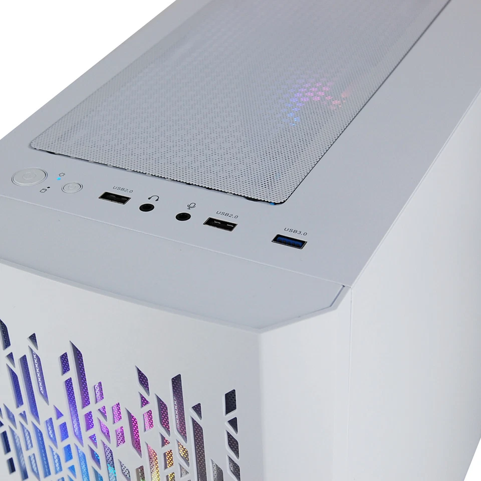 PC Gaming Computer da Gioco i7-12700F 32GB SSD 1TB RTX 5060 8GB  Win11 - Bianco - Immagine 4 di 4