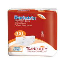 Tranquility Bariatric Incontinence Brief Adult Diaper With Tabs 3XL 64" - 96"