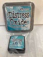 Ranger Tim Holtz Distress Oxide Ink Pad 3x3  1x1 Distress Ink Peacock Feathers