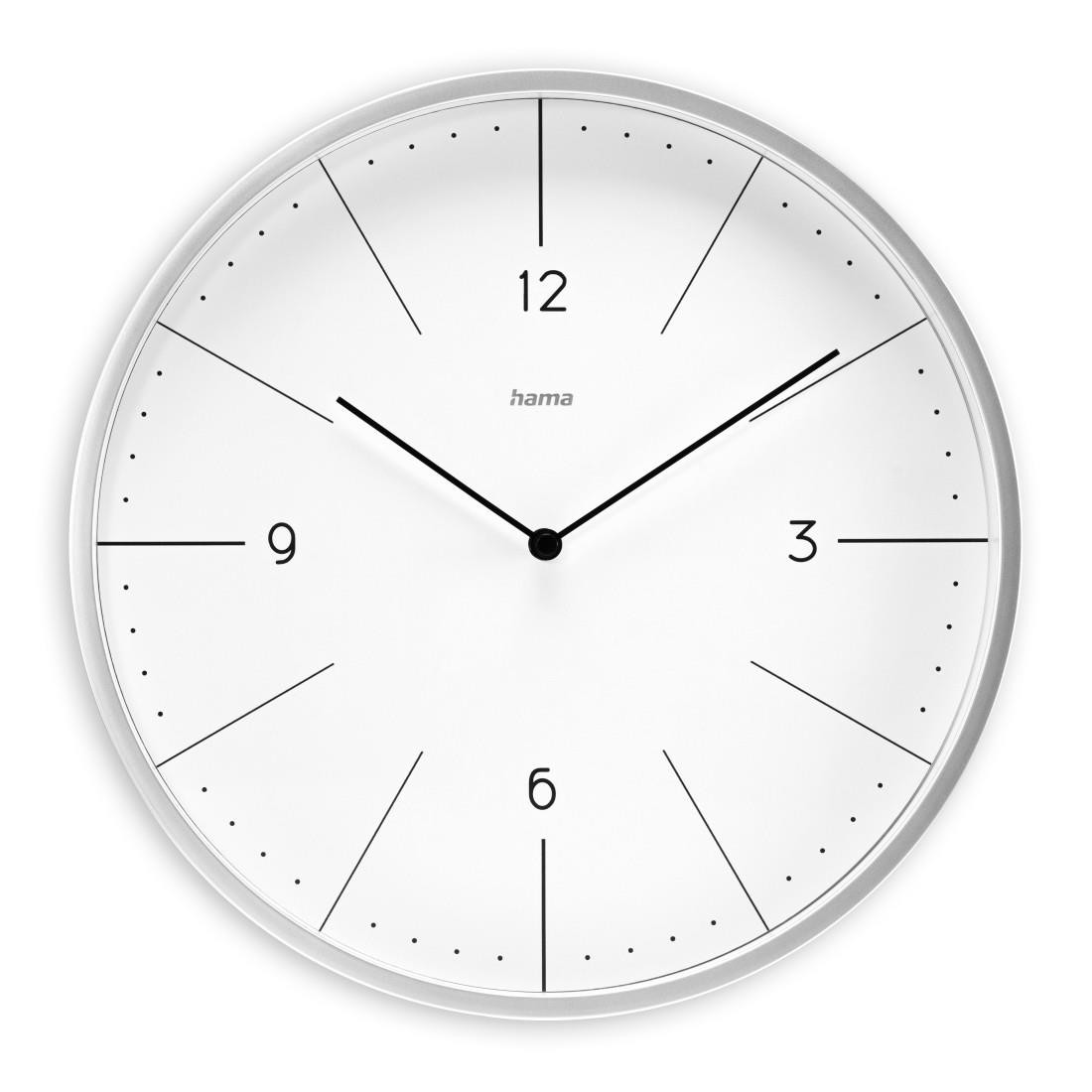 Horloge murale Hama Sardaigne pendule analogique ronde silencieuse 30cm
