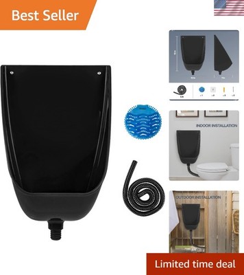 Lightweight Water-Saving Men's Urinal - 15x7x10 inches, Perfect for Outdoor Use