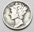 1931-S MERCURY DIME,TOUGHER DATE,NICE COIN!!!!!(A5)