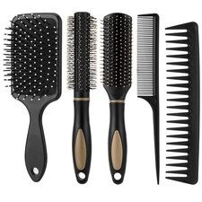 5Pcs Hair Brushes for Women Hair Comb Set Detangler Brush for Men and Women Wet