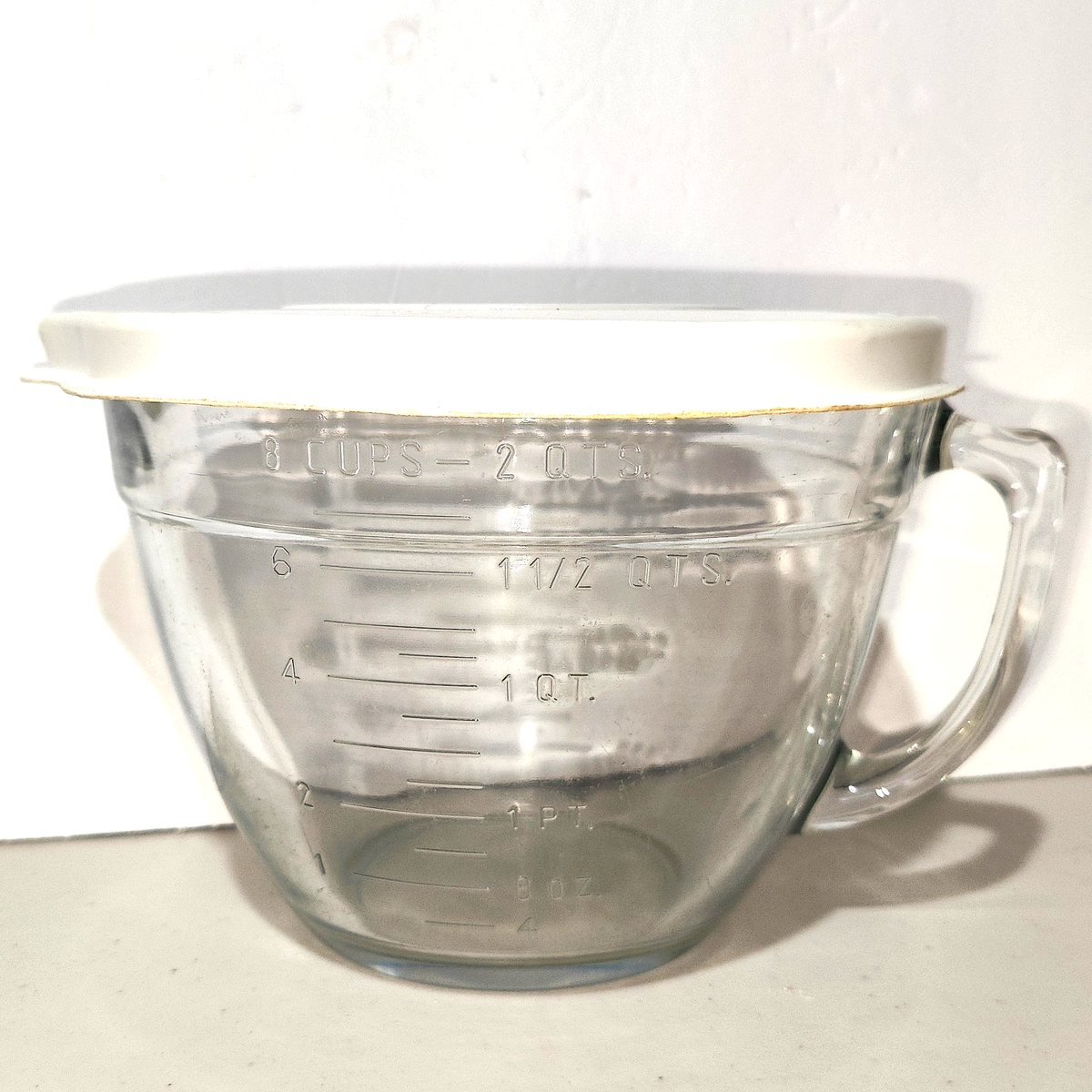PAMPERED CHEF 2 Qt 8 Cup Glass Measuring Mixing Batter Bowl w/ Lid  Microwaveable | eBay