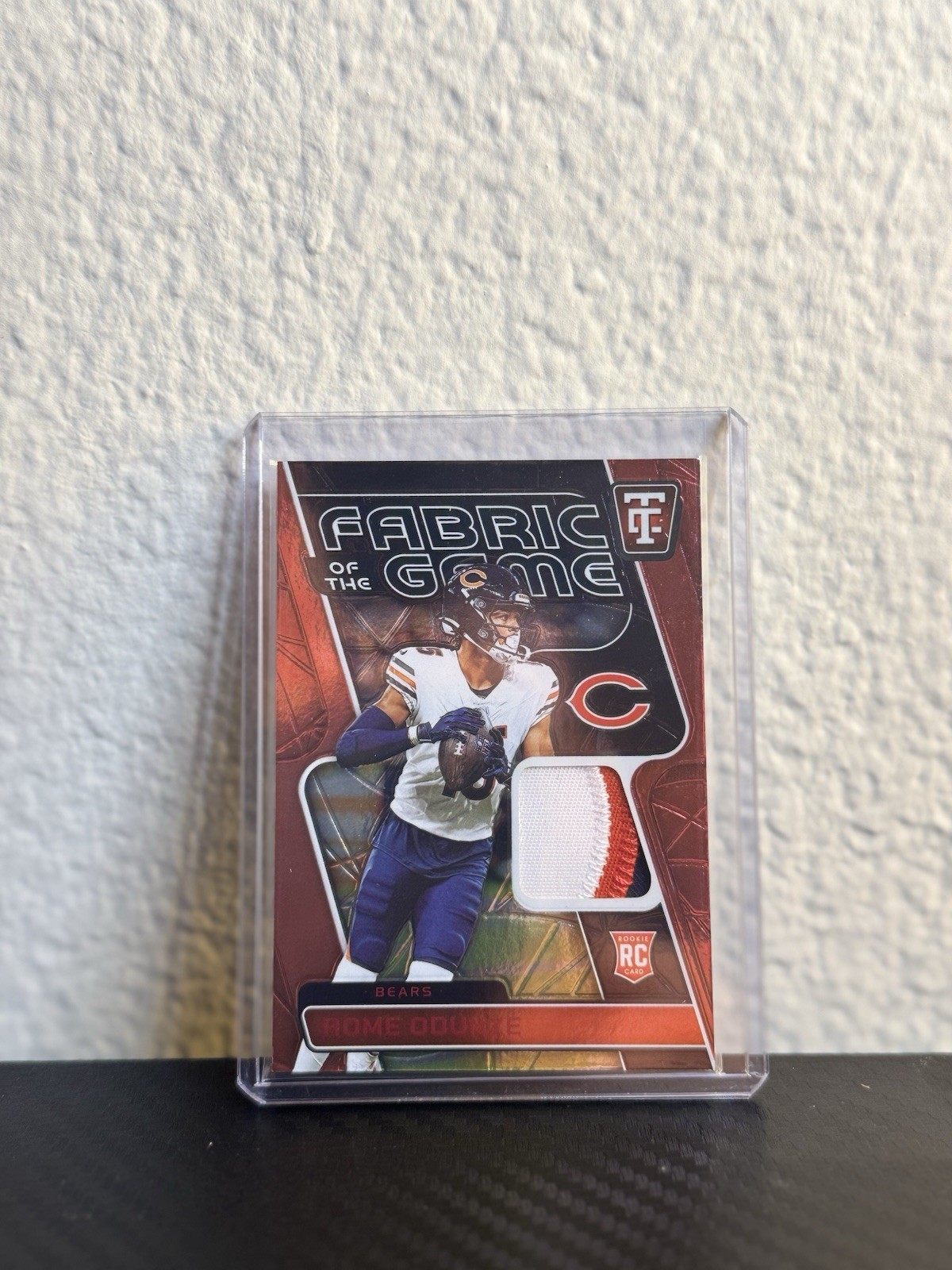 2024 Panini Totally Certified Rome Odunze Fabric of the Game Red Patch /99 Chicago Bears RC