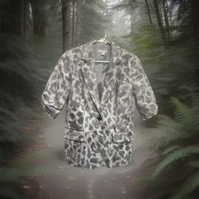Coldwater creek Blazer 3/4 Sleeves Gray white Animal Print Size Regular S