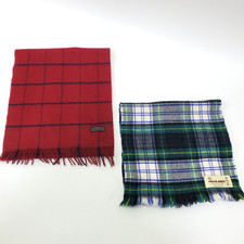 Scottish Scarves Pure Wool Highlands Modern Tartan Red Cashmere Window Pane