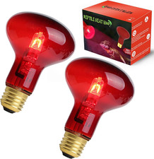 75W Red Heat Light Reptile Heat Lamp Infrared Bulb UVA Basking Spot Bulb for Rep