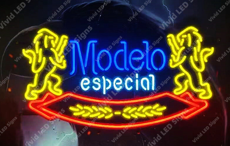 Modelo Especial Cerveza Cerveza Mexicana Vivo LED Neón Letrero Luz Lámpara Atenuador 24"