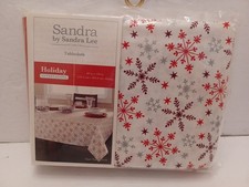 SNOWFLAKE PATTERN Oblong Tablecloth 60 X 120 100 COTTON New In Pack