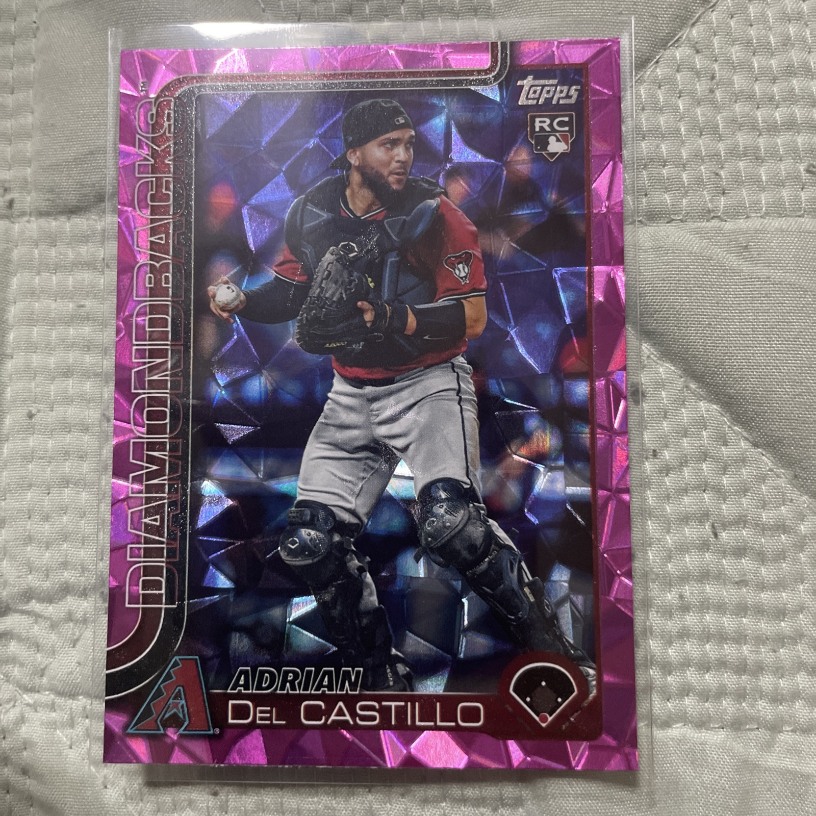 2025 Topps Series 1 Adrian Del Castillo Pink Diamante Foil SSP #226 Arizona RC