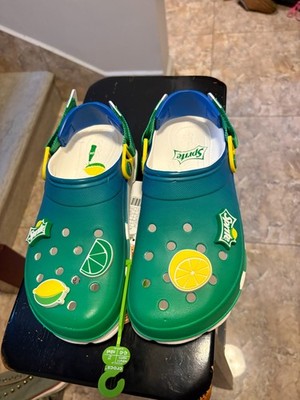 Crocs x Sprite All Terrain Clogs Comfort Sandals Green/Blue  display picture 2