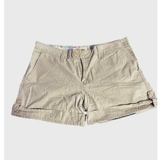 Levis Tab Twills Womens Size 12 Khaki Vintage Tan Cargo Roll Up Shorts Casual