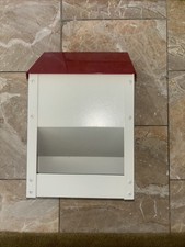 Galvanized Wall Mount Chicken Feeder No Waste Hanging with Lid Weatherproof US.