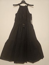 Vince Camuto Women's Dress Size 12 Large Black Halter Neck Self Tie Sleevesless