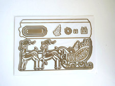Anna Griffin Sleigh Easel Card Dies 3D Christmas Reindeer NEW