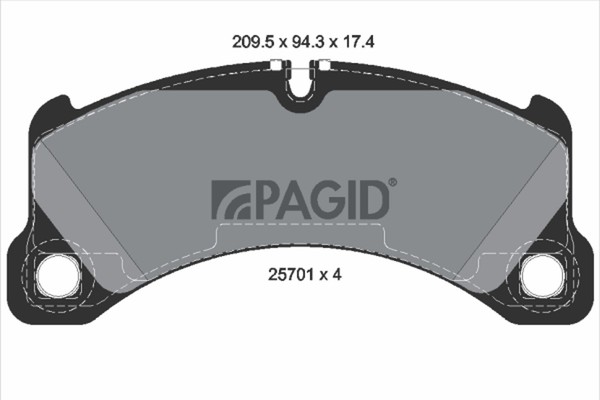 Bremsbelagsatz Scheibenbremse Pagid T2342N FüR Porsche Macan 95B Panamera 971-image