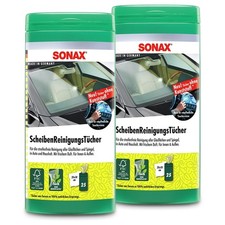 2x SONAX SCHEIBENREINIGUNGSTÜCHER BOX SCHEIBEN REINIGUNGSTÜCHER JE 25 STÜCK