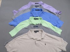 Lot of 6 Polo Ralph Lauren Polo Shirts Mens XL Striped Solid Small Pony Casual