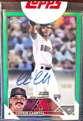 2023 Topps Chrome Rookie Autographs Corbin Carroll #RA-CCA Green Refractor /99