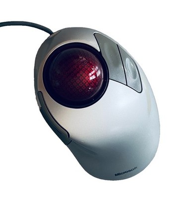 MICROSOFT TRACKBALL EXPLORER 1.0 MAUS Vintage USB FUNKTIONIERT ABER RECHTE TASTEN NICHT